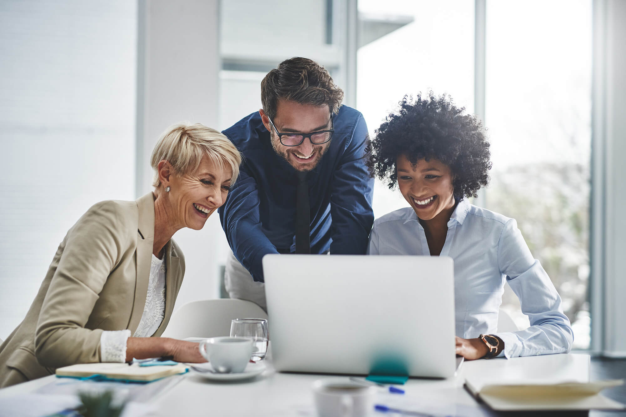 Collaboration and business people in the office